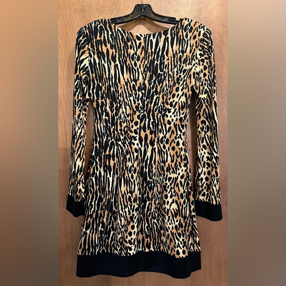 Cache Sequin Leopard Print Sheath Party Dress - image 5